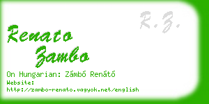 renato zambo business card